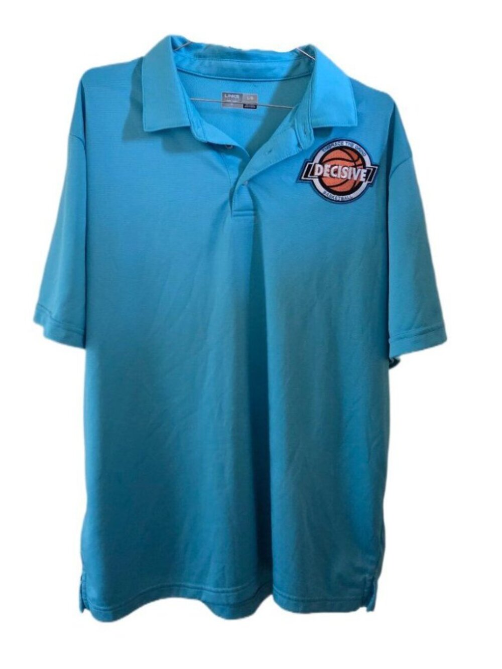 Links Edition Teal 'Embrace the Grind Decisive Basketball' Men's Polo